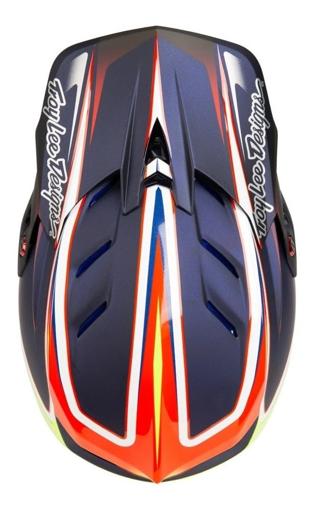 Casco Troy Lee Designs D4 de Carbón Lines Black / Red